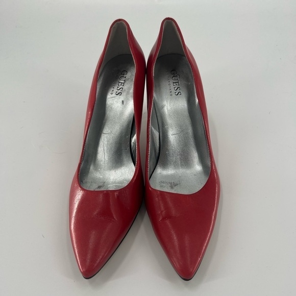 Guess Red Leather Heels - Picture 2 of 7